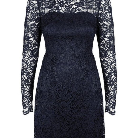 Lace Little Black Cocktail Dress - Picture 6 of 7